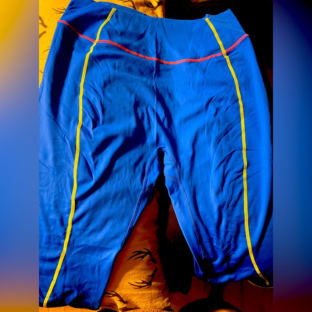 Buffbunny Loch Ness leggings - XXL - H20 blue / Miami vice pink / tiki yellow